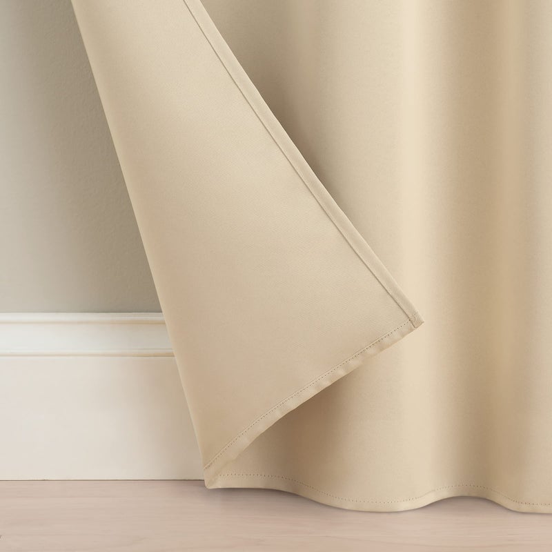 ECLIPSE Bradford Waterproof Blackout Thermal Insulated Grommet Outdoor Curtain for Patio or Porch (1 Panel)  52 in x 108 in  Linen - Image 5